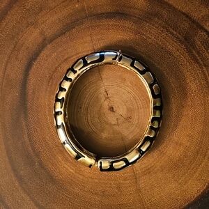 Gold and Black Hoop Bracelet